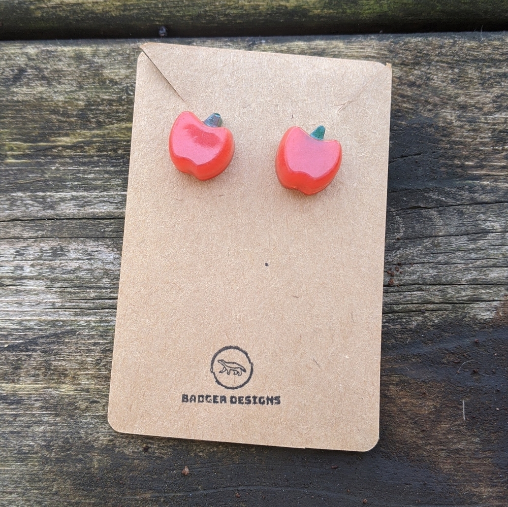 Handcrafted Apple Earrings